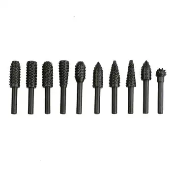10Pcs 1/4 Inch 6Mm Shank Rotary Burr Set Wood Rasp File Drill Bits Rotary Rasp Set For Woodworking 
10Pcs 1/4 Inch 6Mm Shank Rotary Burr Set Wood Rasp File Drill Bits Rotary Rasp Set For Woodworking
