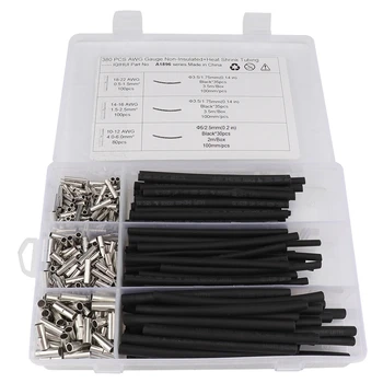 380Pcs 2218 1614 1210 AWG Non-Insulated Butt Connectors Uninsulated Wire Ferrule Cable Crimp Terminal with Heat Shrinkable Tube
380Pcs 2218 1614 1210 AWG Non-Insulated Butt Connectors Uninsulated Wire Ferrule Cable Crimp Terminal with Heat Shrinkable Tube