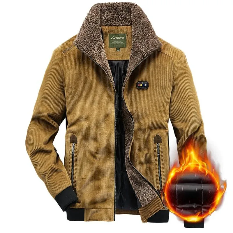 Winter Outdoor Hiking Men Jacket 2020 New Military Jacket Fleece Collar Bomber Coats Male Fashion Thick Warm Corduroy Outerwear
Winter Outdoor Hiking Men Jacket 2020 New Military Jacket Fleece Collar Bomber Coats Male Fashion Thick Warm Corduroy Outerwear