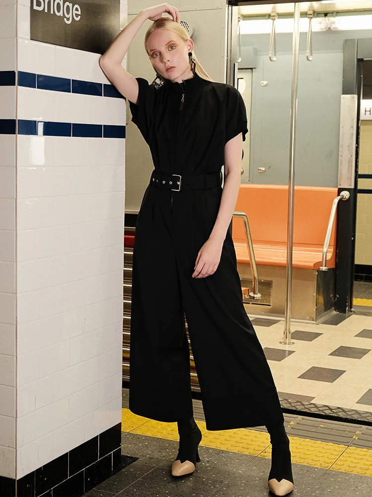 2019 Year New Fashion Black Color Jumpsuit Tie Belt Zippers Autumn Skinny Office Long Jumpsuit Outwear Clothes Set
2019 Year New Fashion Black Color Jumpsuit Tie Belt Zippers Autumn Skinny Office Long Jumpsuit Outwear Clothes Set