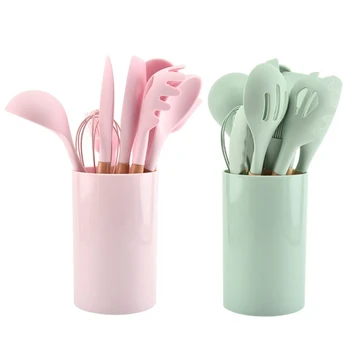 12PCS Stainless Steel Silicone Kitchenware Simple High Temperature Cooking Tool Household Non-stick Kitchenware Set With Handle
12PCS Stainless Steel Silicone Kitchenware Simple High Temperature Cooking Tool Household Non-stick Kitchenware Set With Handle