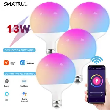 SMATRUL tuya WiFi bulb E27 LED bulb RGB color bulb Magic Bulb combined with Alexa Google Home Dimmable APP Smart Life 13W
SMATRUL tuya WiFi bulb E27 LED bulb RGB color bulb Magic Bulb combined with Alexa Google Home Dimmable APP Smart Life 13W
