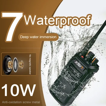 KSUN X-P70 10W High Power 8000mAh IP67 High Waterproof High-End FRS Walkie Talkie
KSUN X-P70 10W High Power 8000mAh IP67 High Waterproof High-End FRS Walkie Talkie