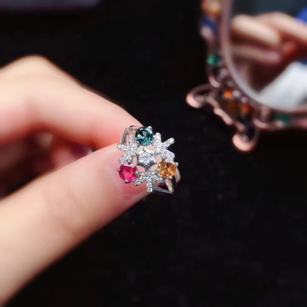 Baroque Style Gemstone Ring Fort Party 3 Pieces 4mm Natural Tourmaline Ring Fashion Sterling Silver Tourmaline Ring
Baroque Style Gemstone Ring Fort Party 3 Pieces 4mm Natural Tourmaline Ring Fashion Sterling Silver Tourmaline Ring