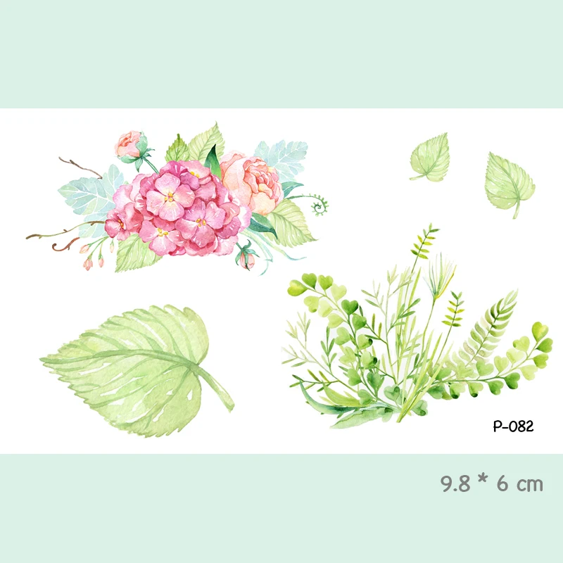 Watercolor Flower Waterproof Temporary Tattoo Stickers for Adults Kids Body Art Fake Tatoo for Women Men Tattoos P-082
Watercolor Flower Waterproof Temporary Tattoo Stickers for Adults Kids Body Art Fake Tatoo for Women Men Tattoos P-082