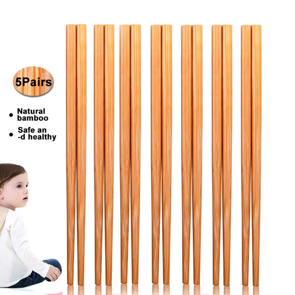 5Pairs/Set 18cm Chopsticks Household Natural Bamboo Chopsticks Reusable Non-slip Chopsticks Kitchen Tools Tableware
5Pairs/Set 18cm Chopsticks Household Natural Bamboo Chopsticks Reusable Non-slip Chopsticks Kitchen Tools Tableware