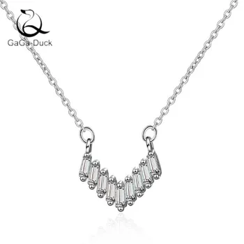 New Fashion Jewelry Beautiful 925 Sterling Silver Sector Geometric Temperament Crystal Clavicle Chain Pendant Necklaces N388
New Fashion Jewelry Beautiful 925 Sterling Silver Sector Geometric Temperament Crystal Clavicle Chain Pendant Necklaces N388