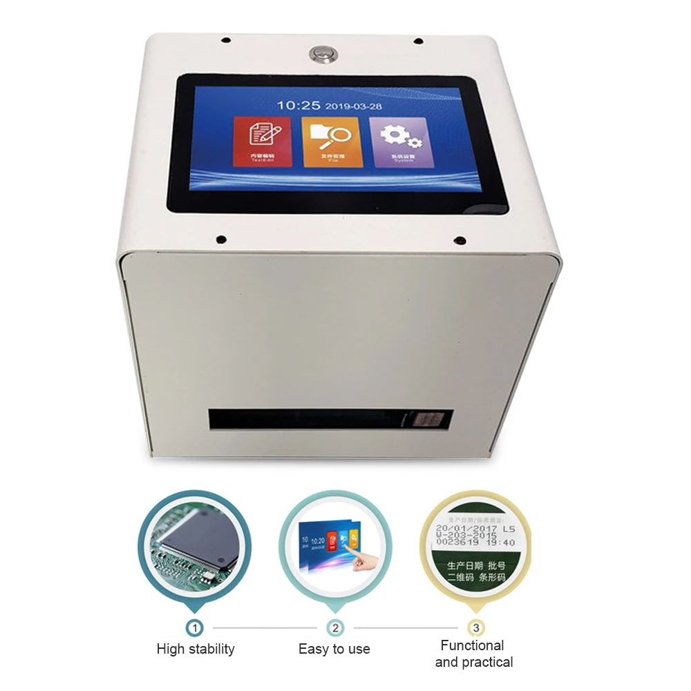 Static Intelligent Automatic Inkjet Printer 7'' Color Touch Screen 600DPI Intelligent USB QR Code Inkjet Label Printer
Static Intelligent Automatic Inkjet Printer 7'' Color Touch Screen 600DPI Intelligent USB QR Code Inkjet Label Printer