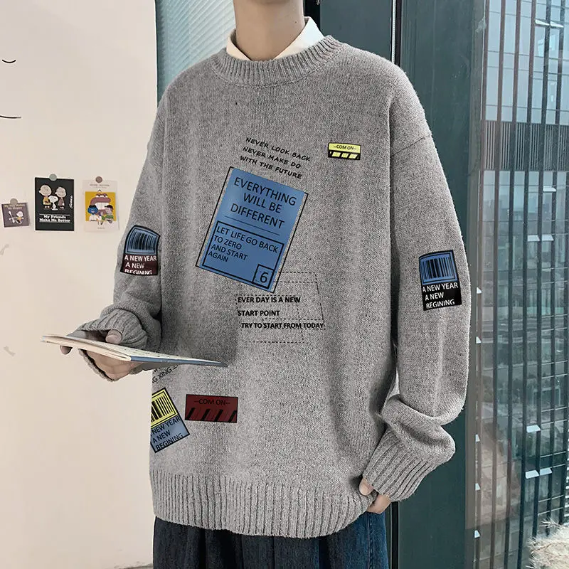 Autumn and winter men's sweaters with plush thickening and handsome new style of Korean style loose boys' clothes men's clothes
Autumn and winter men's sweaters with plush thickening and handsome new style of Korean style loose boys' clothes men's clothes