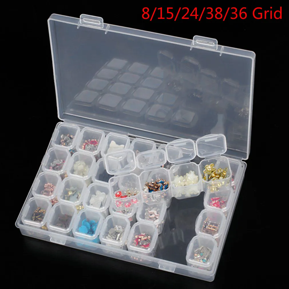 8/15 /28/36 Grid Slot Clear Lidded Small Plastic Trifles Parts Tools Storage Box Jewelry Screw Display Case Bead Carry Container
8/15 /28/36 Grid Slot Clear Lidded Small Plastic Trifles Parts Tools Storage Box Jewelry Screw Display Case Bead Carry Container