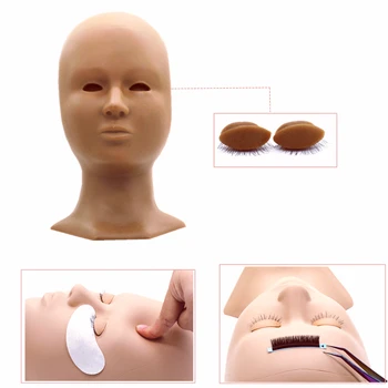 Soft Grafted Training Mannequin Head Silicone Removable Eyelids Model Professional Practice Eyelash Extensions Makeup Tools
Soft Grafted Training Mannequin Head Silicone Removable Eyelids Model Professional Practice Eyelash Extensions Makeup Tools