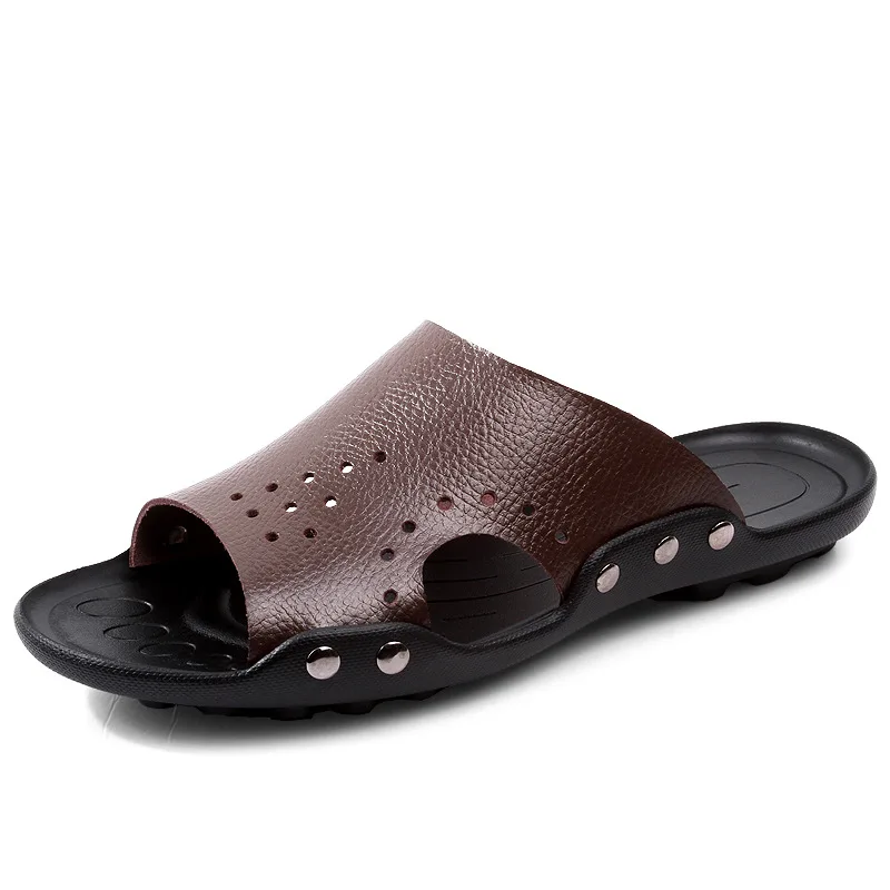 Summer New Style Men Casual Slippers Cowhide Beach Fashion Shoes Men Shoes Slipper Genuine Leather Jelly Shoes
Summer New Style Men Casual Slippers Cowhide Beach Fashion Shoes Men Shoes Slipper Genuine Leather Jelly Shoes