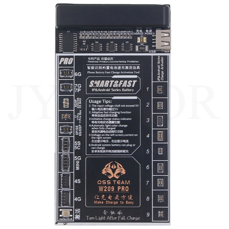 Jyrkior For iPhone X/XS/MAX 11 Pro Max 8/8P/7/Samsung Battery Fast Charger /Activation Circuit Tester PCB Board Repair Tools