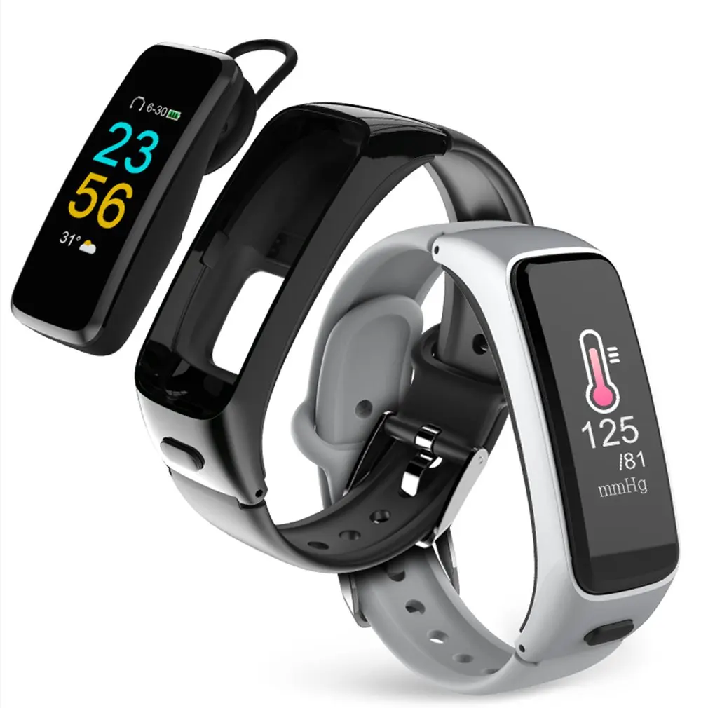 

BY51 Bluetooth Earphone Smartband 2 in 1 Passometer Heart Rate Blood Pressure Monitor Smart Bracelet Sport Fitness Tracker Watch