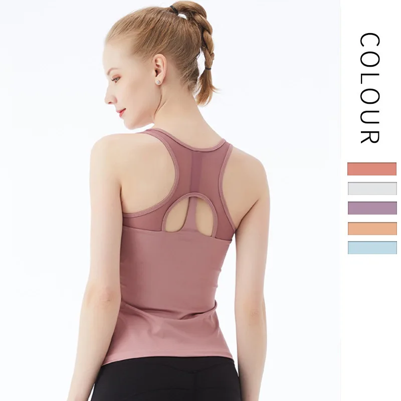 Sleeveless Yoga Shirt With Pad Women's Fitness Crop top Quick Dry Sports Shirt Workout Yoga Top For Fitness Gym Running Clothes
Sleeveless Yoga Shirt With Pad Women's Fitness Crop top Quick Dry Sports Shirt Workout Yoga Top For Fitness Gym Running Clothes
