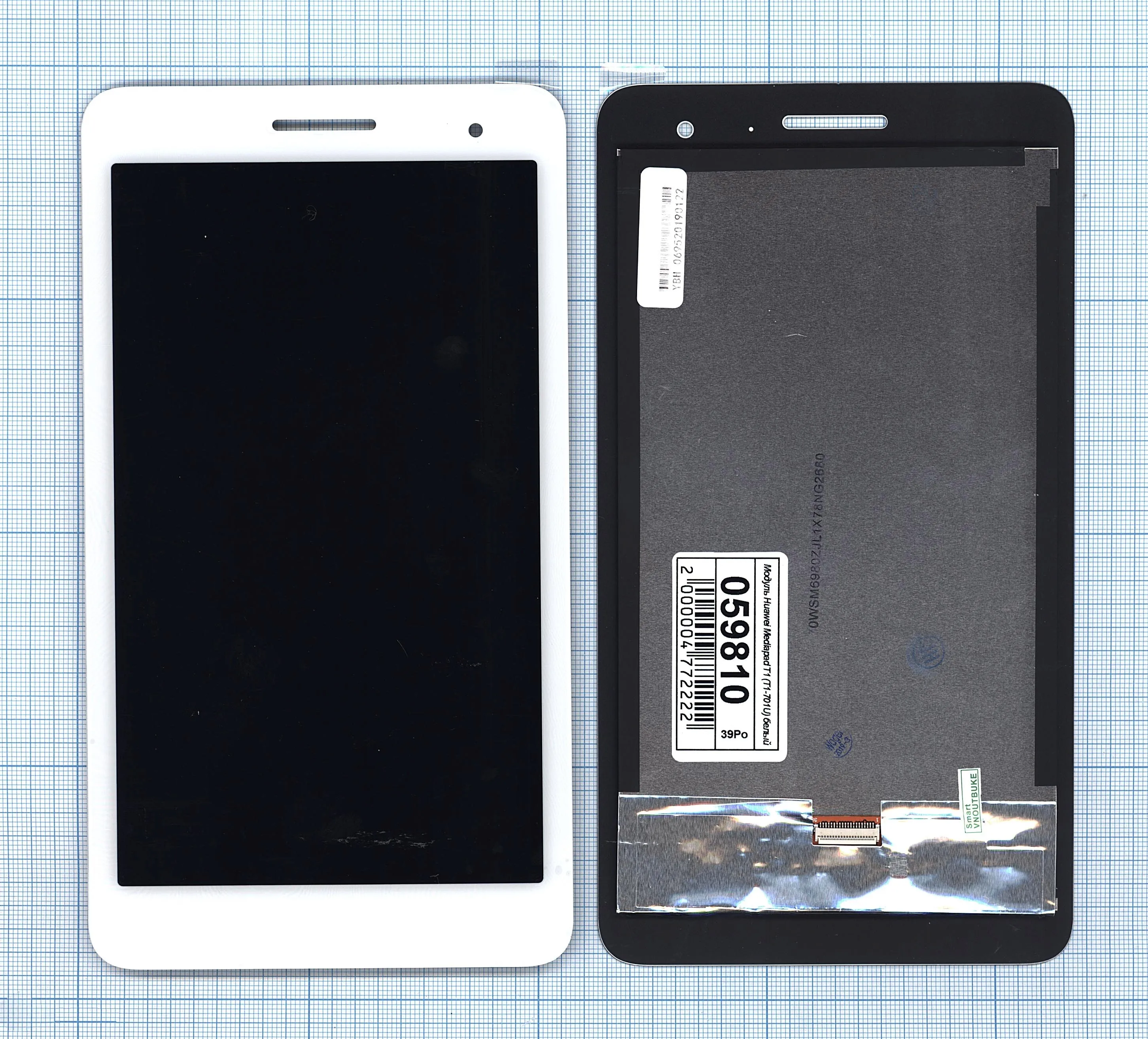 Фото Дисплей для Huawei Mediapad T1 (T1-701U) в сборе с тачскрином белый | Мобильные телефоны и