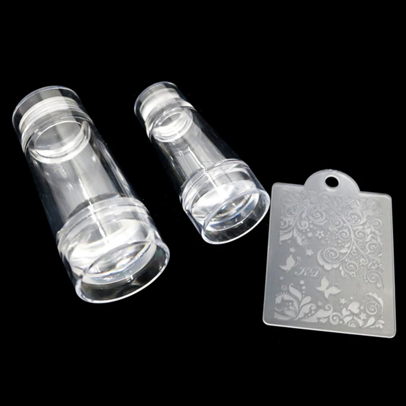 FlorVida 2 Size Transparent Double Head Silicone Stamper With Plastic Scraper 1 MIni Set Pink Stamper with Scraper Nail Tool
FlorVida 2 Size Transparent Double Head Silicone Stamper With Plastic Scraper 1 MIni Set Pink Stamper with Scraper Nail Tool