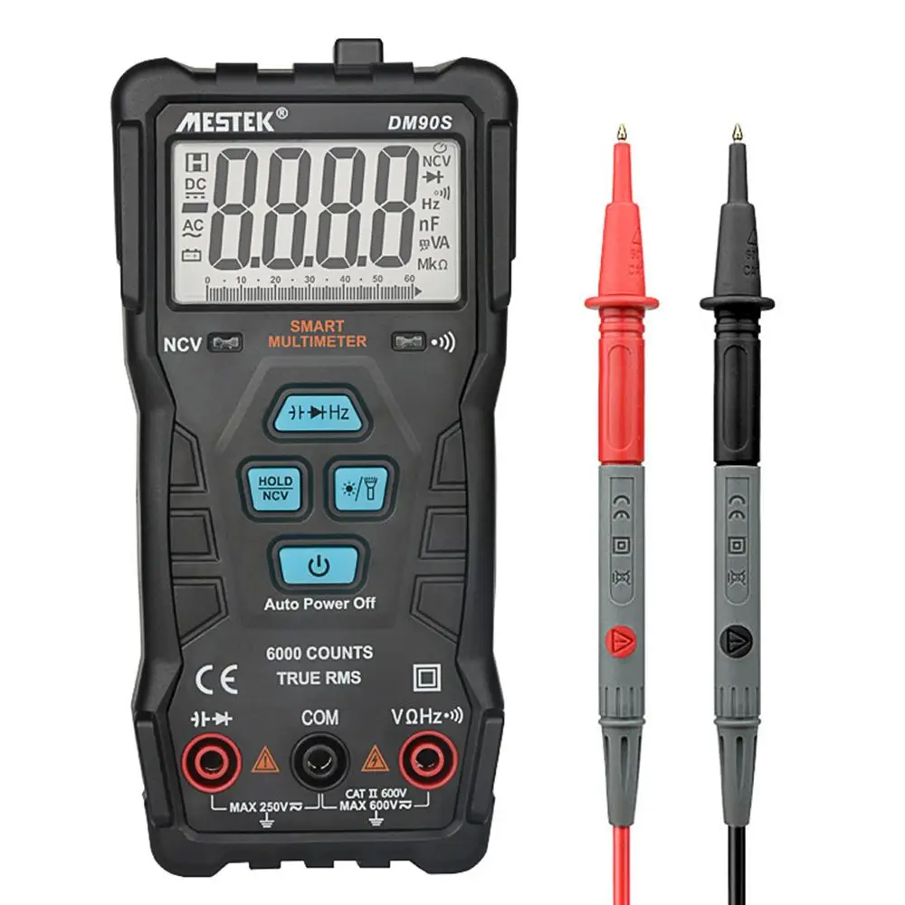 Dm90S Anti-Burning Digital Multimeter High Speed Auto Range Tester Intelligent NCV True RMS Temperature Universal Multimetro
Dm90S Anti-Burning Digital Multimeter High Speed Auto Range Tester Intelligent NCV True RMS Temperature Universal Multimetro