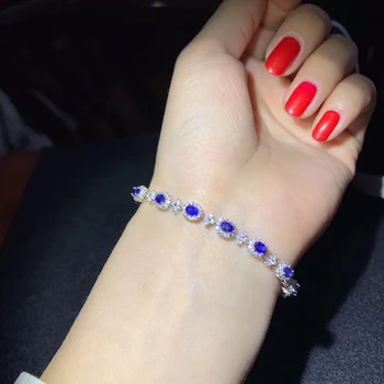 fashion elegant clover round natural blue tanzanite gem Bracelet Natural gemstone bracelet S925 silver girl party gift jewelry 
fashion elegant clover round natural blue tanzanite gem Bracelet Natural gemstone bracelet S925 silver girl party gift jewelry