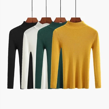 Women New 2019 Knitted Turtleneck Sweater Pullovers Jumpers Spring Autumn Women's Sweaters Pullover Slim Fit Black Fashion Tops
Women New 2019 Knitted Turtleneck Sweater Pullovers Jumpers Spring Autumn Women's Sweaters Pullover Slim Fit Black Fashion Tops