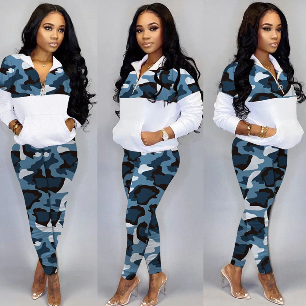 2020 Spring Women Tracksuit 2 Piece Set Camouflage Print Sweatshirt and Pants Suit Sportwear Matching Sets Workout Jogging Femme
2020 Spring Women Tracksuit 2 Piece Set Camouflage Print Sweatshirt and Pants Suit Sportwear Matching Sets Workout Jogging Femme