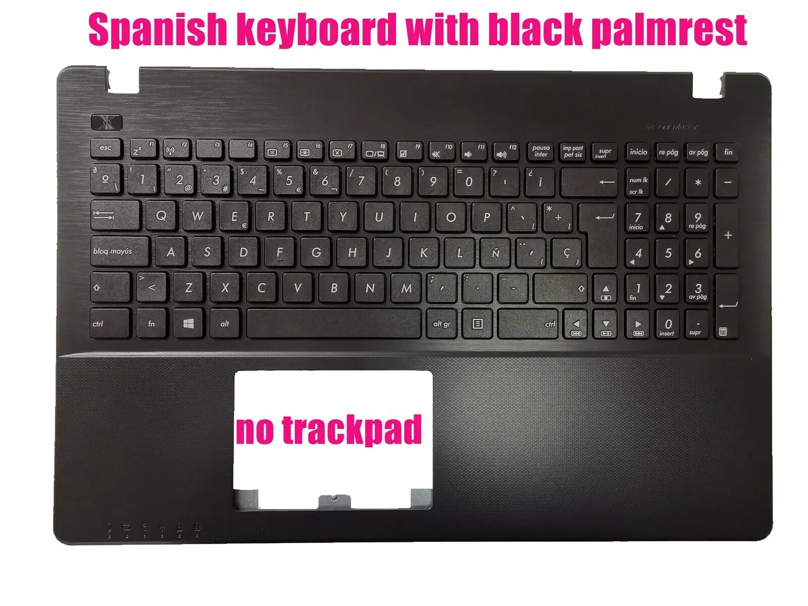 Испанская черная клавиатура с упором для рук Asus P550L P550LA P550LAV P550LC P550LD P550C P550CA P550CC |