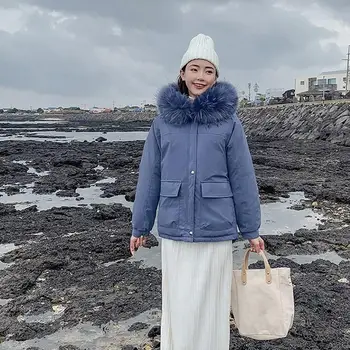 Winter Women Solid Long Sleeve Plus Size Casual Parkas Faux Fur Collar Hooded Pockets Jacket Zipper Loose Parkas 
Winter Women Solid Long Sleeve Plus Size Casual Parkas Faux Fur Collar Hooded Pockets Jacket Zipper Loose Parkas