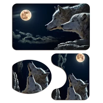 3 in 1 Wolf Pattern Bathroom Pads Set Non-slip Washroom Carpets Mat Toilet Seat Lid Cover for Home Hotel
3 in 1 Wolf Pattern Bathroom Pads Set Non-slip Washroom Carpets Mat Toilet Seat Lid Cover for Home Hotel