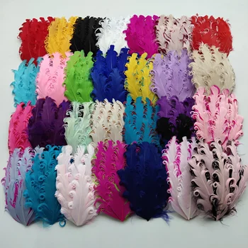 

Hot Selling Beautiful 30 Color Wholesale 60pcs Feather Hair Flower Decoration Choices For Decorative Accessories