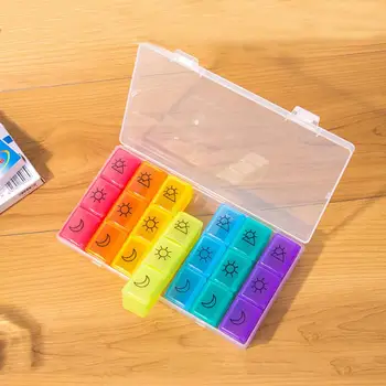 Weekly 7 Days Pill Medicine Box Holder Organizer 21 Slots Drug Pill Storage Box Medications Supplements Vitamins Container
Weekly 7 Days Pill Medicine Box Holder Organizer 21 Slots Drug Pill Storage Box Medications Supplements Vitamins Container