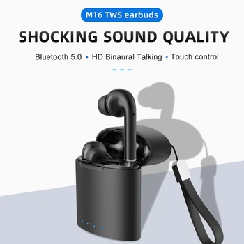 M16 Tws Wireless Earbuds Bluetooth 5.0 Headphones In-Ear Built-in Headset One-Step Pairing for All Bluetooth Devices
M16 Tws Wireless Earbuds Bluetooth 5.0 Headphones In-Ear Built-in Headset One-Step Pairing for All Bluetooth Devices