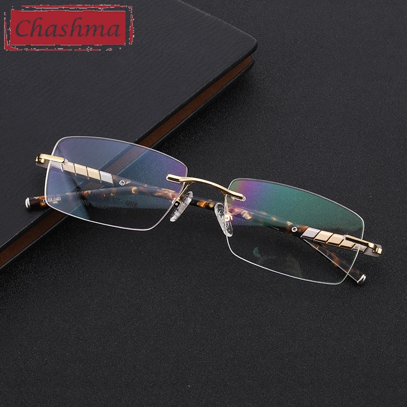Chashma Prescription Eyeglasses Optical Frames Quality Frames Rimless Titanium Alloy Spectacle Frame for Men
Chashma Prescription Eyeglasses Optical Frames Quality Frames Rimless Titanium Alloy Spectacle Frame for Men