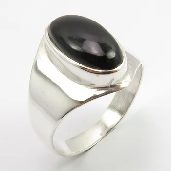 Cabochon Black Onyx Fancy Ring Size 7.5 Solid Fashion Gift 
Cabochon Black Onyx Fancy Ring Size 7.5 Solid Fashion Gift