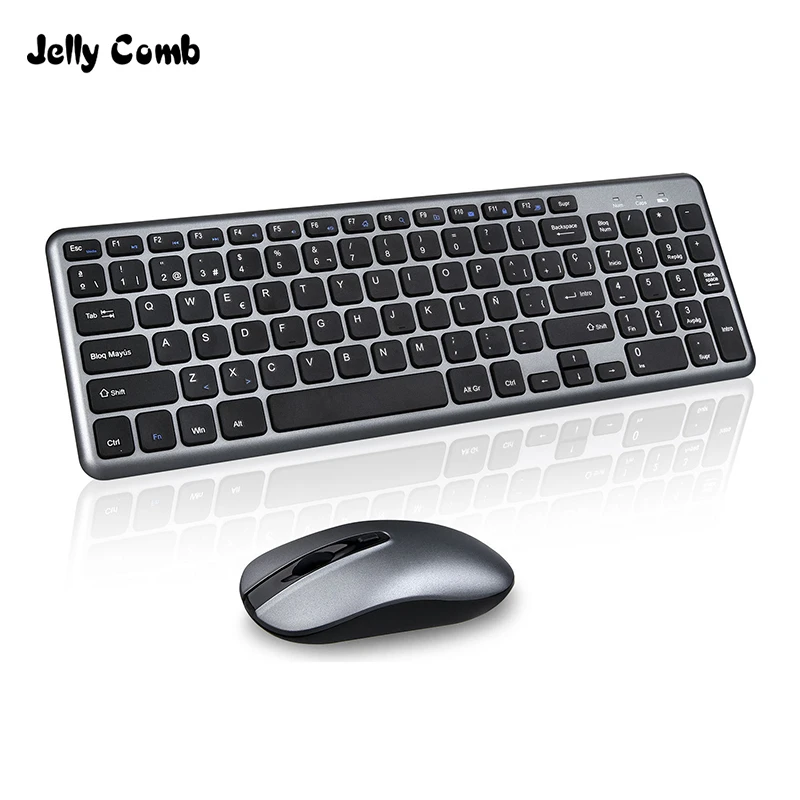 Jelly Comb 2.4G Wireless Keyboard Mouse set for Laptop Ergonomic Design Spanish/Russian/keyboard 1600DPI Mouse for Notebook PC
Jelly Comb 2.4G Wireless Keyboard Mouse set for Laptop Ergonomic Design Spanish/Russian/keyboard 1600DPI Mouse for Notebook PC
