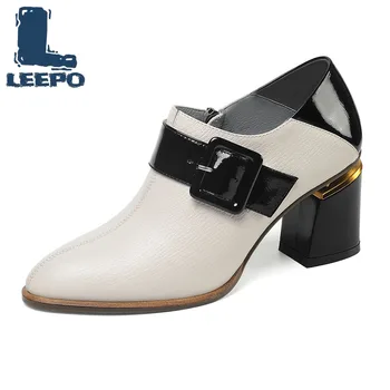 Woman High Heels Cow Leather Spring Autumn Black Zip Round Toe Female Luxury Party Thick Pumps Women's Shoes with Heels 2020
Woman High Heels Cow Leather Spring Autumn Black Zip Round Toe Female Luxury Party Thick Pumps Women's Shoes with Heels 2020