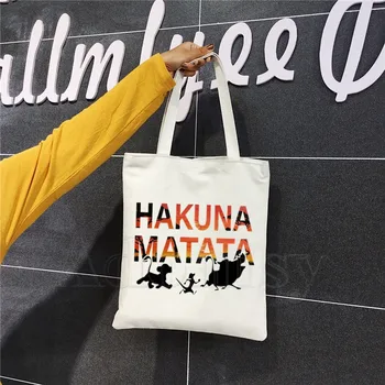 Hakuna Matata Women Female Foldable Canvas Shoulder Bag Canvas Tote Eco Shopping Bag Canvas Tote Bag Casual HandBag Daily Use
Hakuna Matata Women Female Foldable Canvas Shoulder Bag Canvas Tote Eco Shopping Bag Canvas Tote Bag Casual HandBag Daily Use