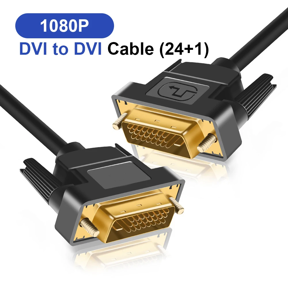 

High speed DVI cable 1M,1.8M,2M,3M Gold Plated Plug Male-Male DVI TO DVI kable 1080p for LCD DVD HDTV XBOX free shipping