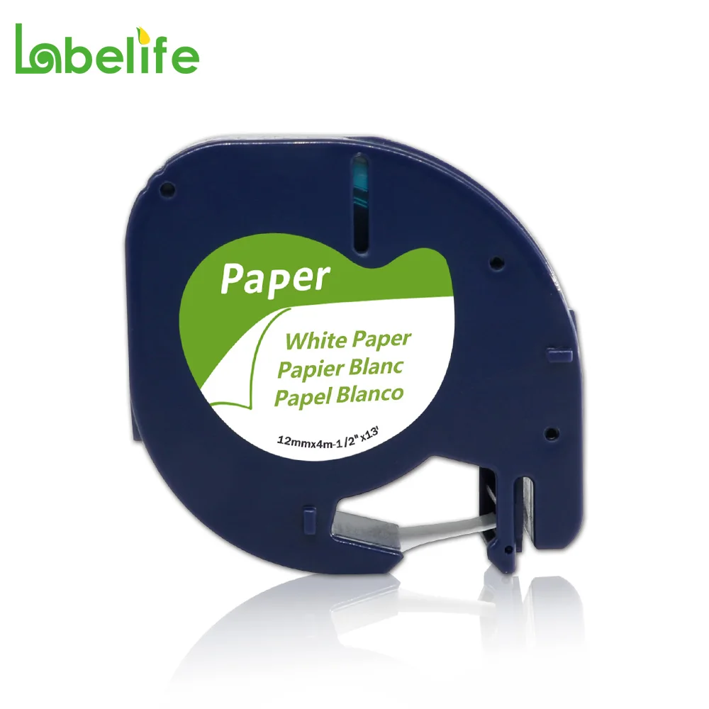 Labelife 91200 91330 Compatible for Dymo LetraTag Black on White (12mm x 4m) Paper Label Tapes for label maker LT-100H, LT-100T
Labelife 91200 91330 Compatible for Dymo LetraTag Black on White (12mm x 4m) Paper Label Tapes for label maker LT-100H, LT-100T