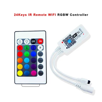 24Keys Mini Wifi RGB/RGBW Led Controller Music And Timer Mode Wifi Wireless Phone IOS Android APP Remote For SMD 3528 5050 Led
24Keys Mini Wifi RGB/RGBW Led Controller Music And Timer Mode Wifi Wireless Phone IOS Android APP Remote For SMD 3528 5050 Led