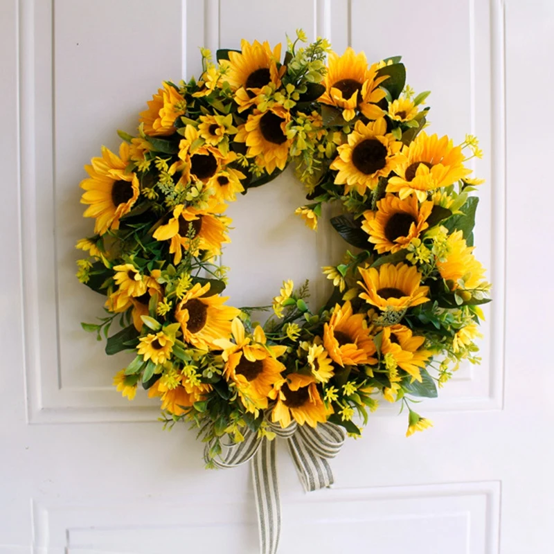 Artificial Sunflower türkranz Table Wreath wall wreath Dekokranz dekofrüchte 