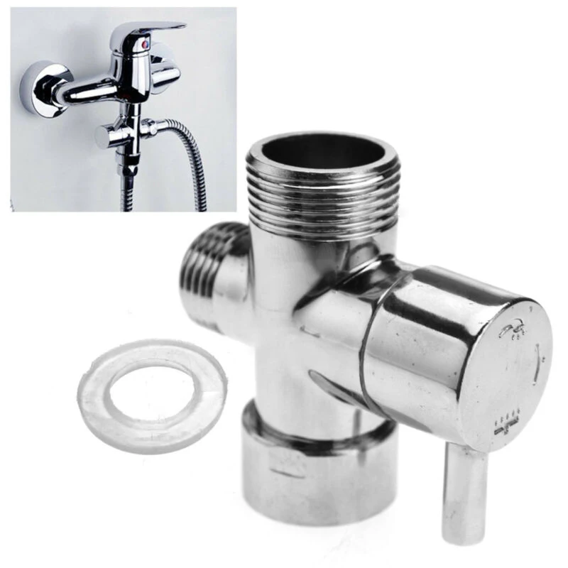 Chrome Plated Brass Diverter Valve T-Adapter 3/4 Connector 3-Ways For Shower Head Hanging Holder Accessories
Chrome Plated Brass Diverter Valve T-Adapter 3/4 Connector 3-Ways For Shower Head Hanging Holder Accessories