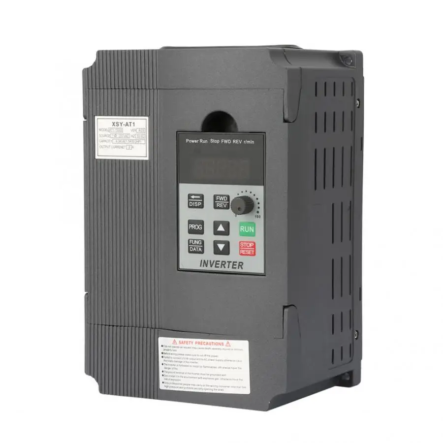 VFD Inverter 1.5kW Frequency Converter 1 Phase Input 3 Phase Output 220V Variable Frequency Drive Speed Controller for AC Motor
VFD Inverter 1.5kW Frequency Converter 1 Phase Input 3 Phase Output 220V Variable Frequency Drive Speed Controller for AC Motor