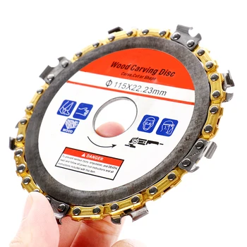Grinder Disc Angle Grinder Chain Saw Disc Blade Wood Carving Disc for Angle Grinder Chain Plate 125mm Durable Practical
Grinder Disc Angle Grinder Chain Saw Disc Blade Wood Carving Disc for Angle Grinder Chain Plate 125mm Durable Practical