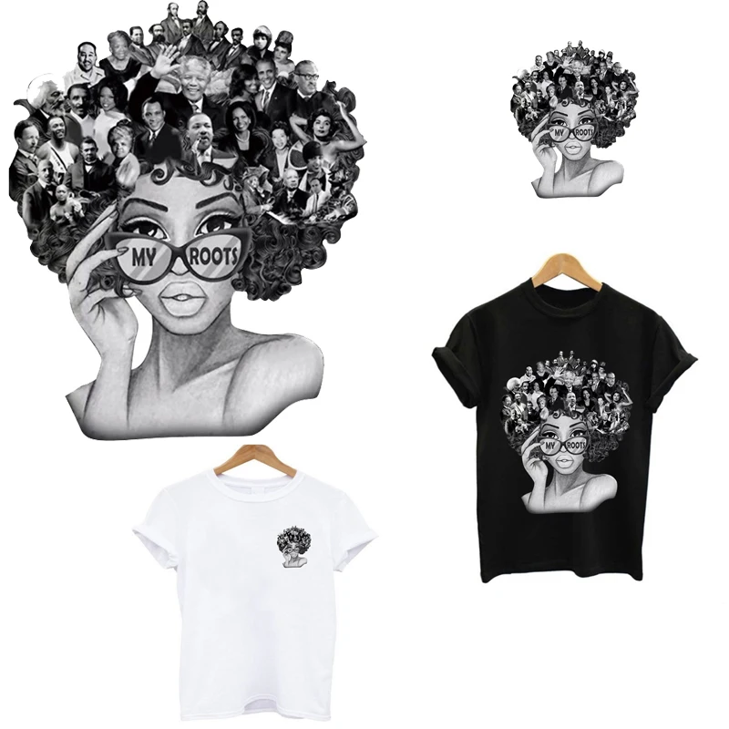 Black Women My Roots Iron-on Transfers for Clothing T Shirt Iron on Patches Appliques Thermo Stickers on Clothes Custom Patch
Black Women My Roots Iron-on Transfers for Clothing T Shirt Iron on Patches Appliques Thermo Stickers on Clothes Custom Patch