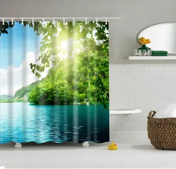 Waterproof Thicken Polyester 3D Shower Curtain Beautiful Scenery Mildew Proof Bath Tub Curtain with 12 pcs Hooks
Waterproof Thicken Polyester 3D Shower Curtain Beautiful Scenery Mildew Proof Bath Tub Curtain with 12 pcs Hooks