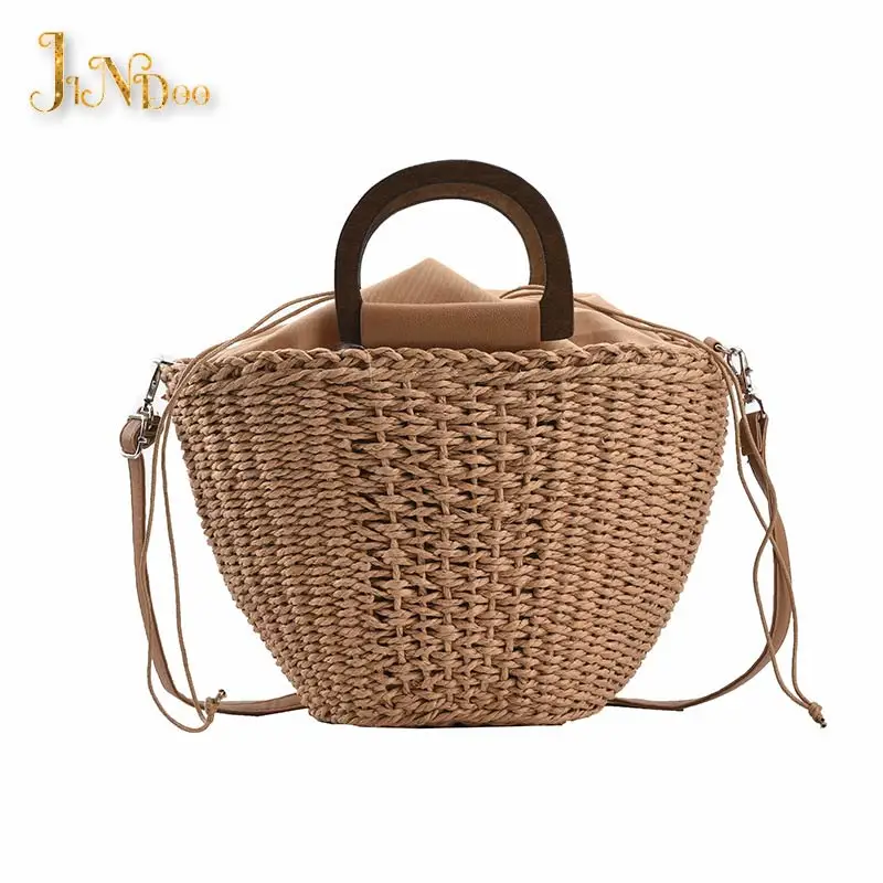Summer Beach Straw Rattan Shoulder Bucket Crossbody Bags with Short Wooden Handle 2021 Luxury Brand Ladies Handbags and Purses
Summer Beach Straw Rattan Shoulder Bucket Crossbody Bags with Short Wooden Handle 2021 Luxury Brand Ladies Handbags and Purses