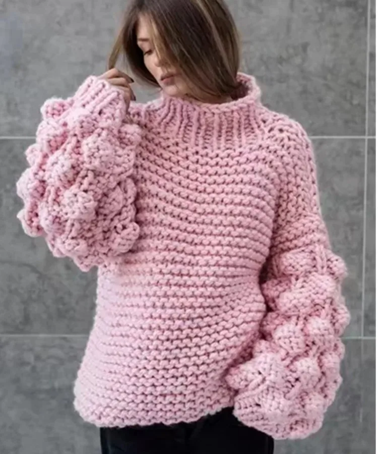 Women Clothes 2019 Autumn and Winter Clothes Women Lazy Wind Thicken Ball High Collar Pull Femme Pullover Women Sweater Women 
Women Clothes 2019 Autumn and Winter Clothes Women Lazy Wind Thicken Ball High Collar Pull Femme Pullover Women Sweater Women