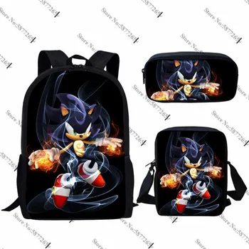 3pcs/Set School Bags Cartoon Sonic the Hedgehog 3D Printing Boys Girl Student Backpack Book Pencil Mochia Escolar 
3pcs/Set School Bags Cartoon Sonic the Hedgehog 3D Printing Boys Girl Student Backpack Book Pencil Mochia Escolar