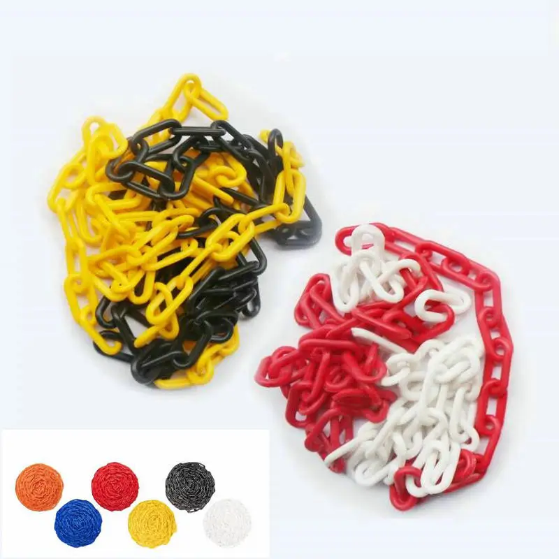 Plastic Warning Chain Road Warning Block Barrier Plastic Chain For Traffic Crowd Parking Control Dock Plastic Chain (11)