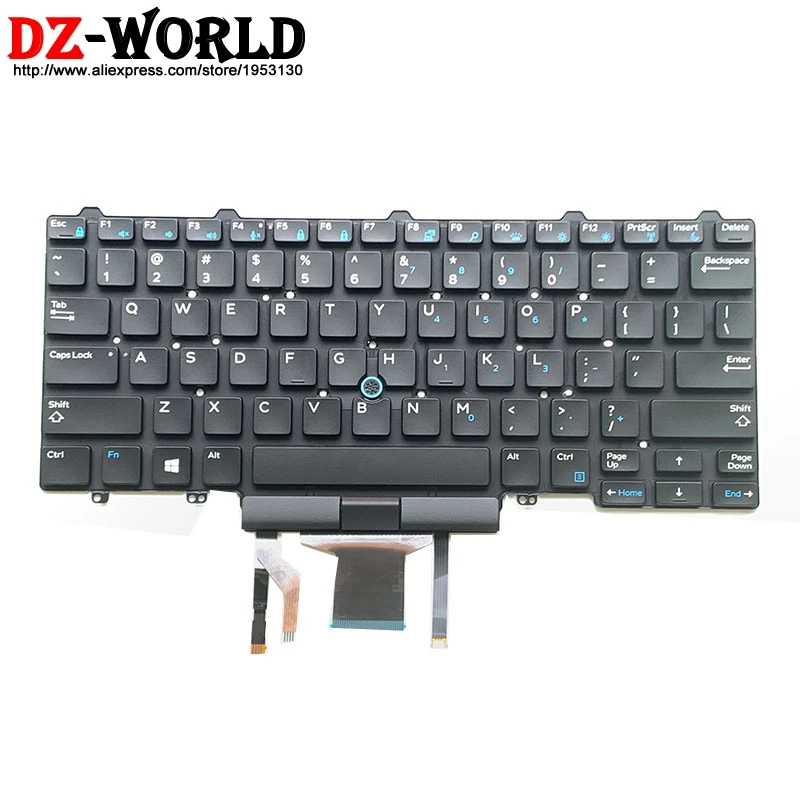 

Новая/Оригинальная английская клавиатура с подсветкой для ноутбука Dell Latitude E5450 E5470 E7450 E7470 0D19TR PK1313D4B05 pk13d4b00 SN7230BL